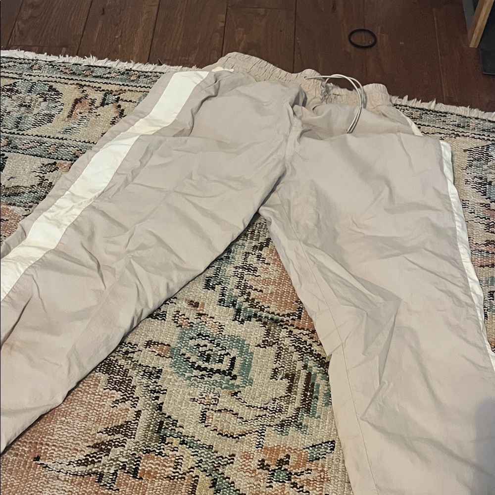 Garage Tan Joggers with White Stripe